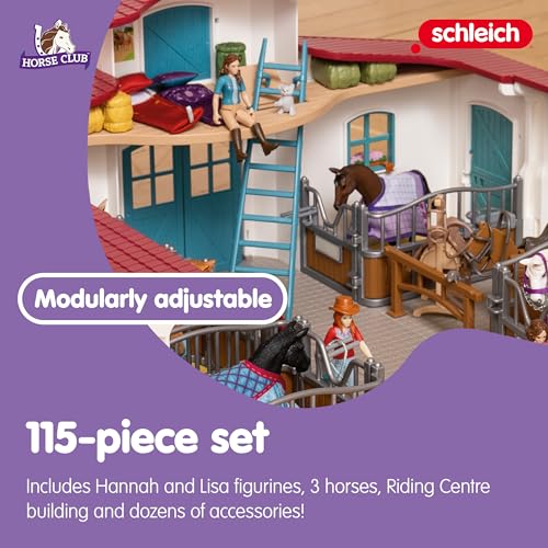 Schleich 42567 HORSE CLUB Reiterhof Pferdestall Spielset Pferde Tierfiguren