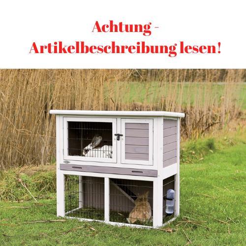 Trixie Kleintierstall Natura mit Freilaufgehege 104 cm x 97 cm x 52 cm Grau/Weiß E572