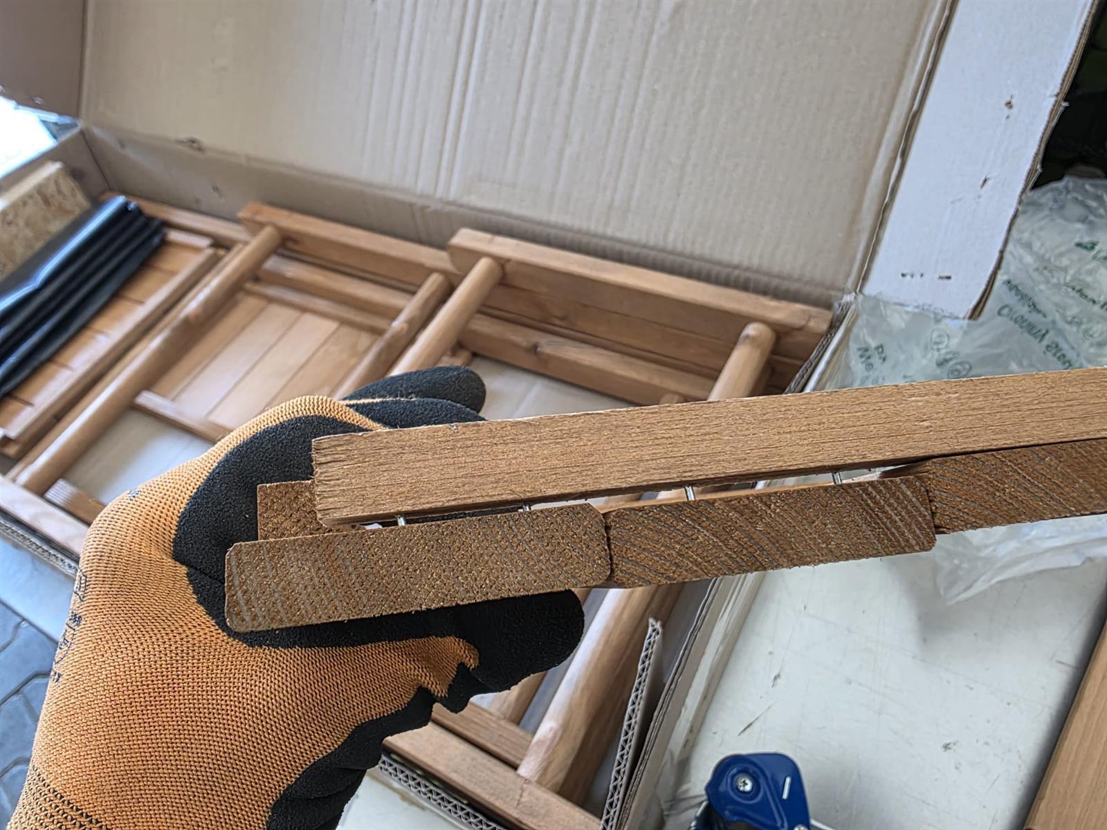 Dobar Ausklappbare Pflanztreppe braun mit 3 Pflanzkästen #DH11