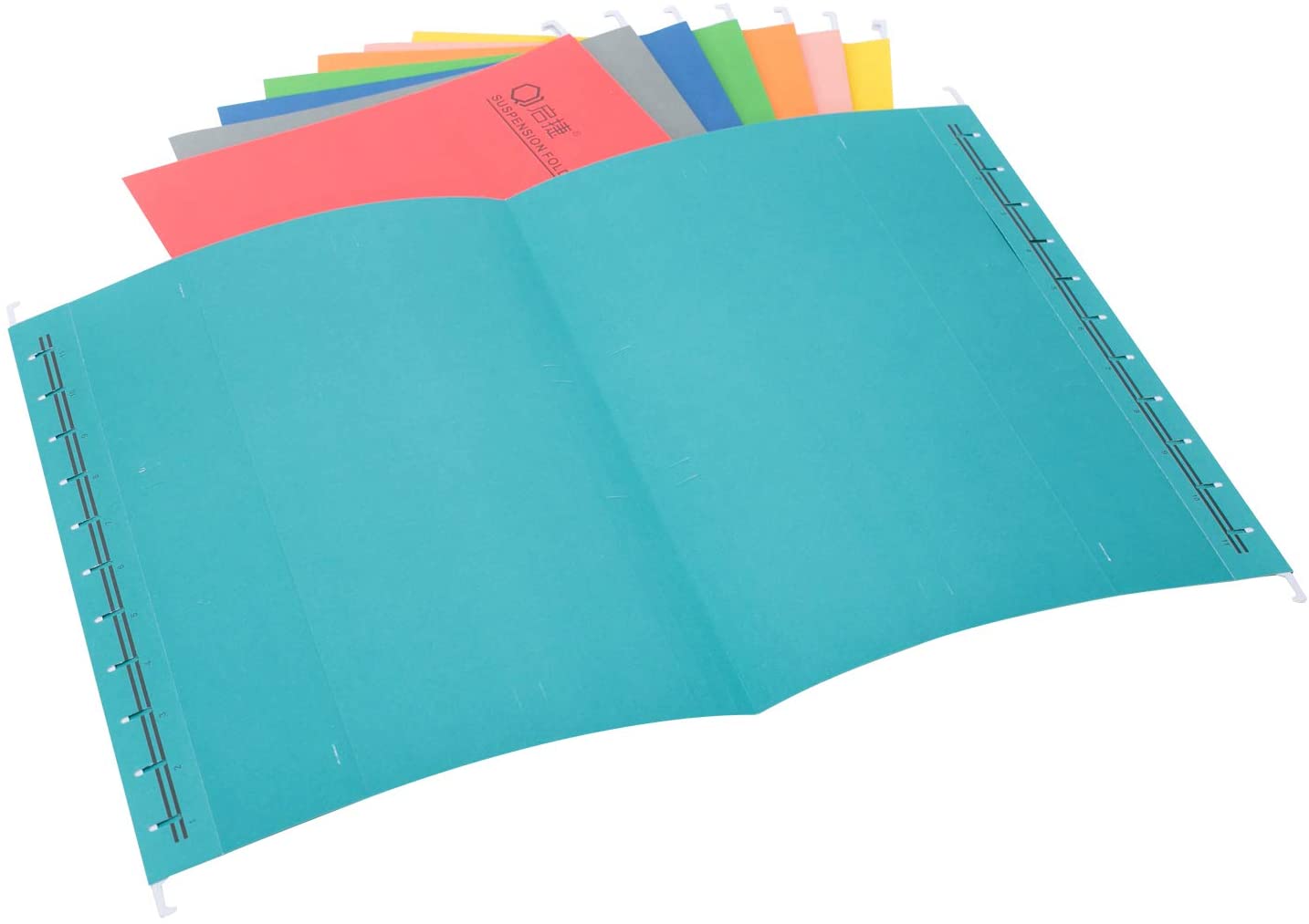 Notizbuch, Trennblätter, Drahtbindung, farbige Seiten, Farbenmix