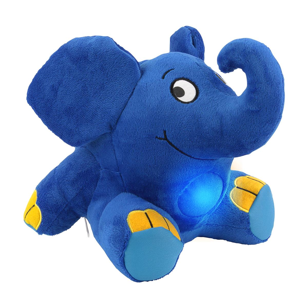 ANSMANN Kuscheltier mit LED Nachtlicht „Elefant“ von der TV Sendung mit der Maus - Einschlafhilfe zum Kuscheln mit Musik Funktion - Kuschelweiches Plüschtier für Baby & Kind im Kinderzimmer