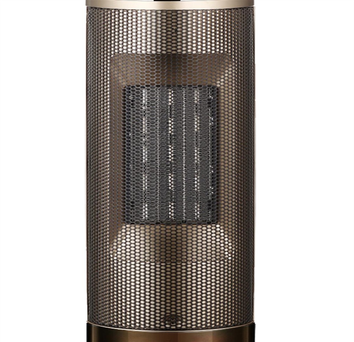 Heizgerät, Gussheizung, Metallgitter, Bronzefarben, Kompakt