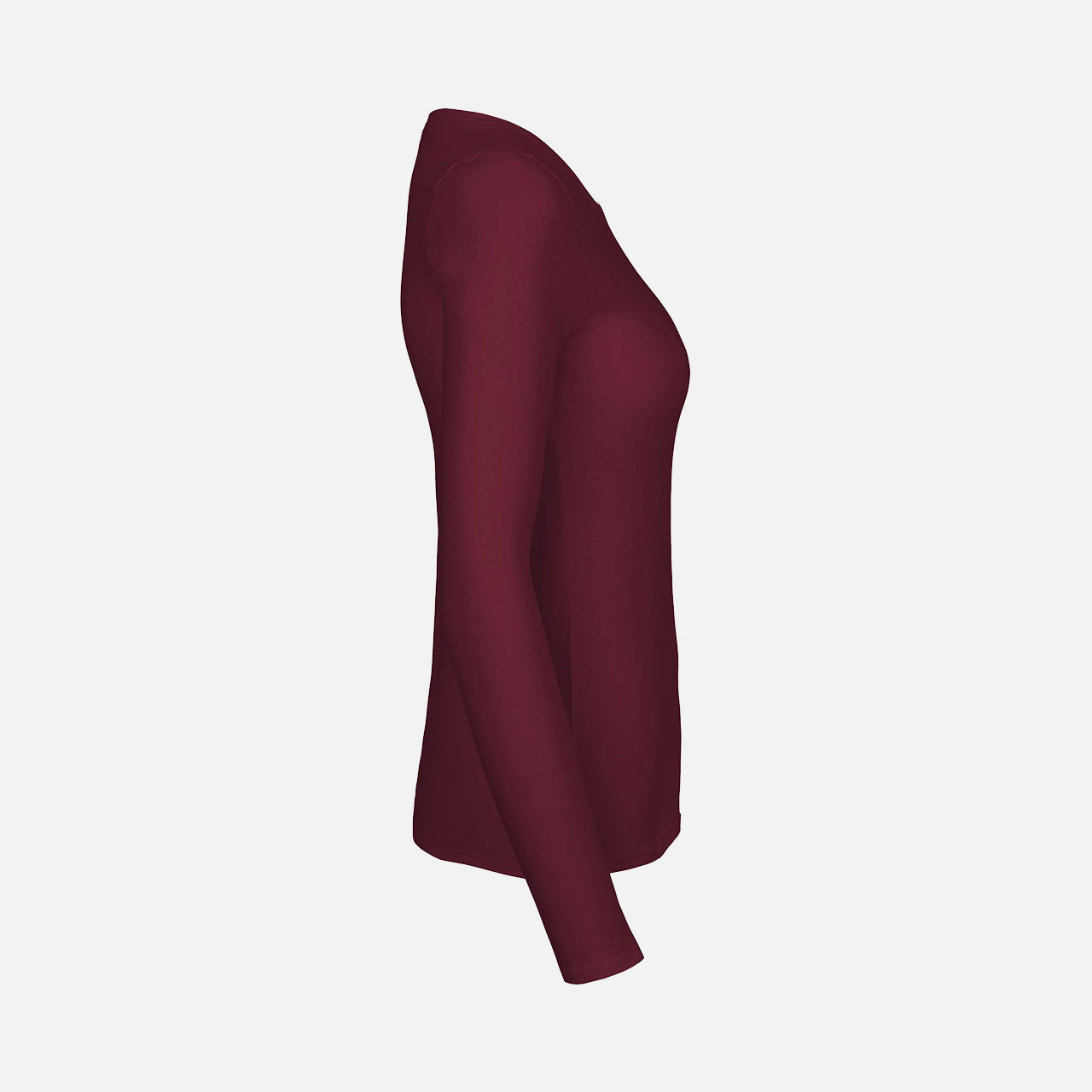 Ladies Long Sleeve Shirt - Bio Baumwolle Bordeaux L Bordeaux