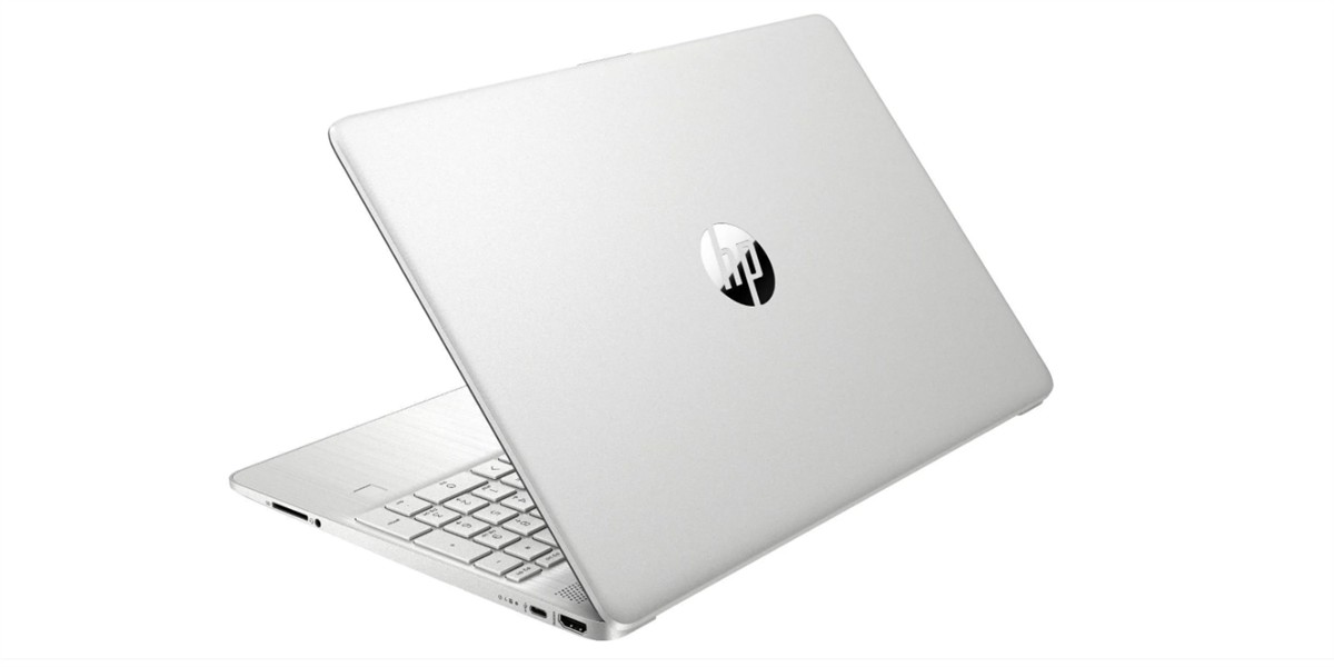 Laptop, Silber, Klappbare Laptop, USB-Anschlüsse, HP-Logo