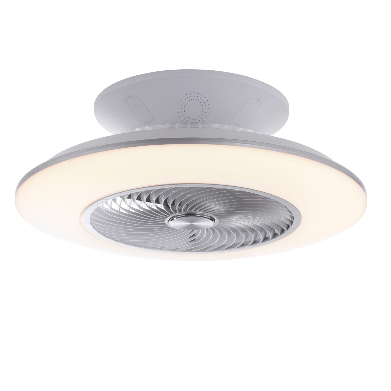Trio LED Deckenleuchte mit Ventilator Stralsund Ø 50 cm Weiß