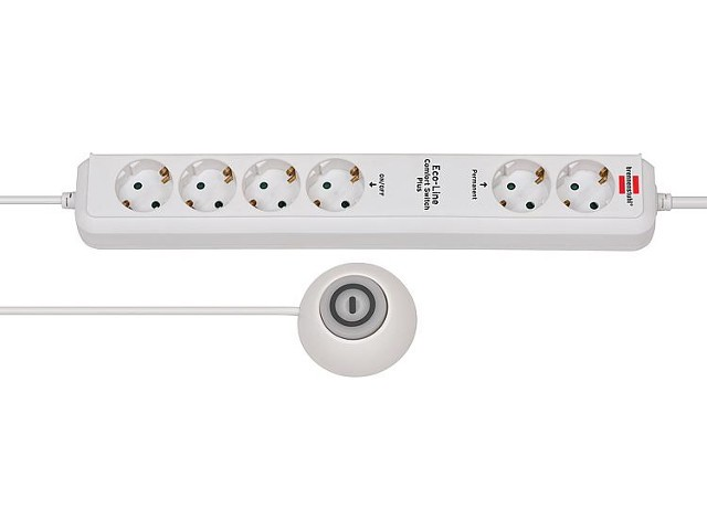 Brennenstuhl  6-fach Steckdosenleiste Eco-Line Comfort Switch Plus