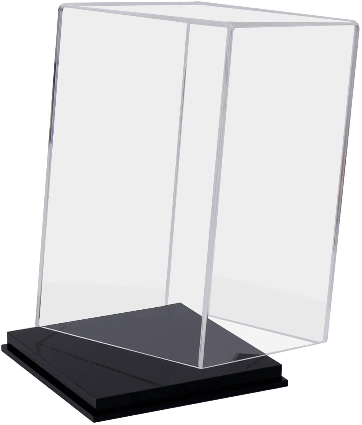Display-Ständer, Acrylplatten, Zweifach-Panel, klare Display, schwarzer Sockel