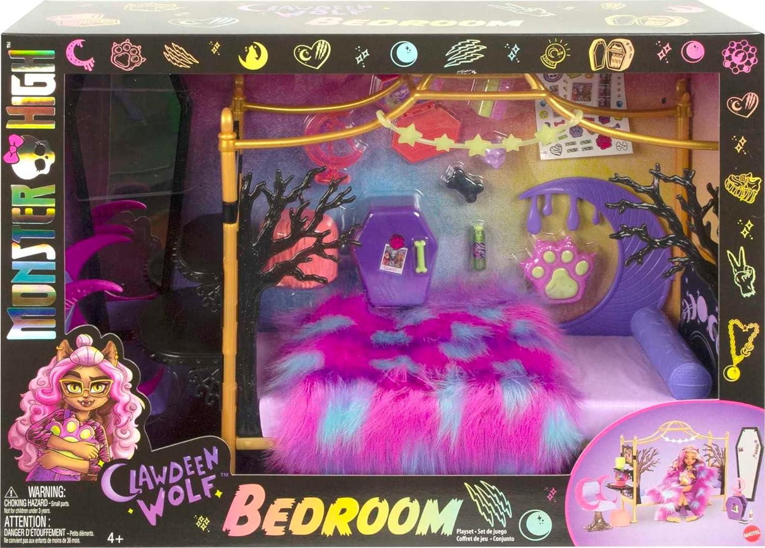 Mattel HHK64 Monster High Clawdeen Wolf Bedroom Puppe Modepuppe Spielzeug