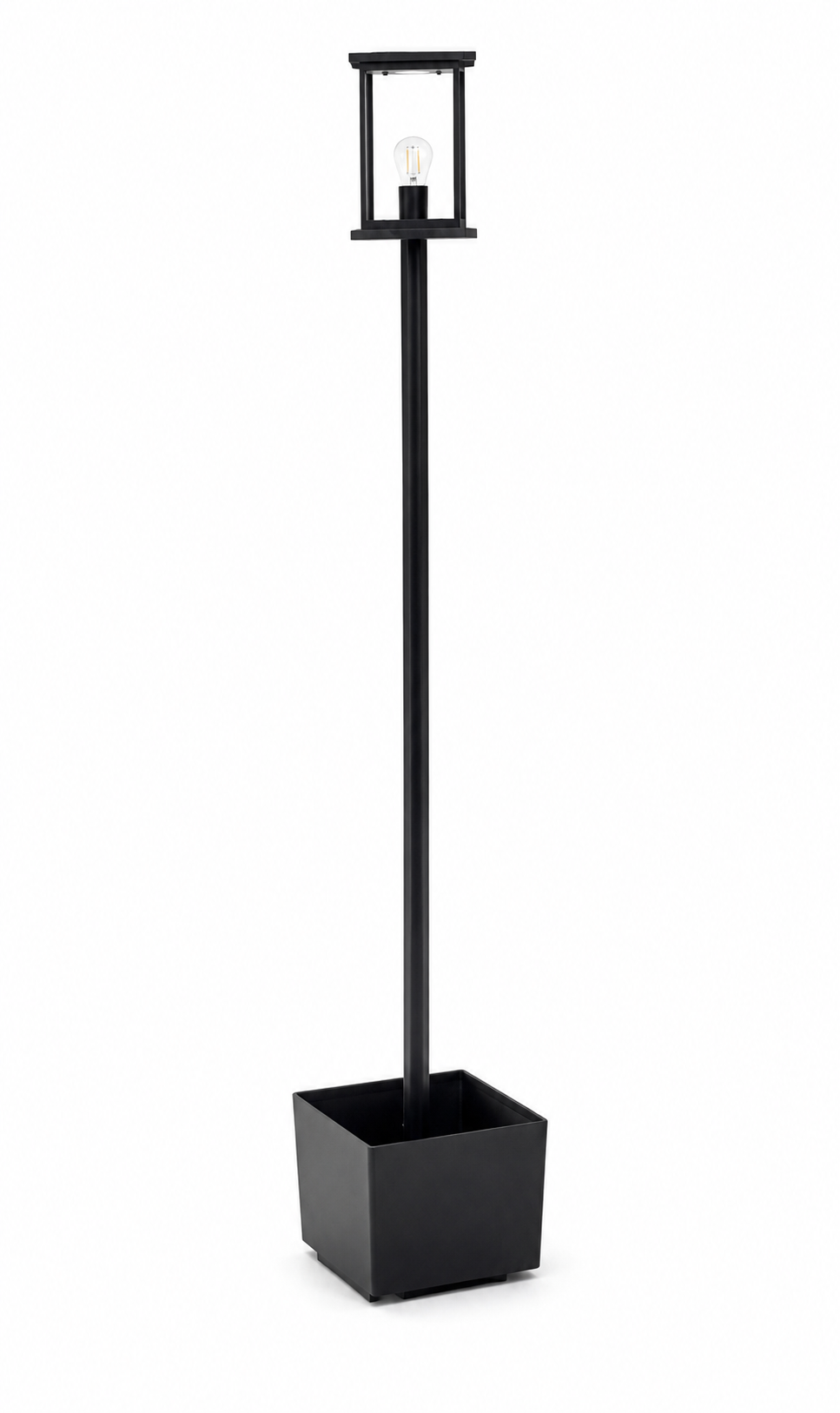 LUMIDA Garden Solar Parkleuchte Pflanzgefäß Gartenleuchte Gartenlampe schwarz