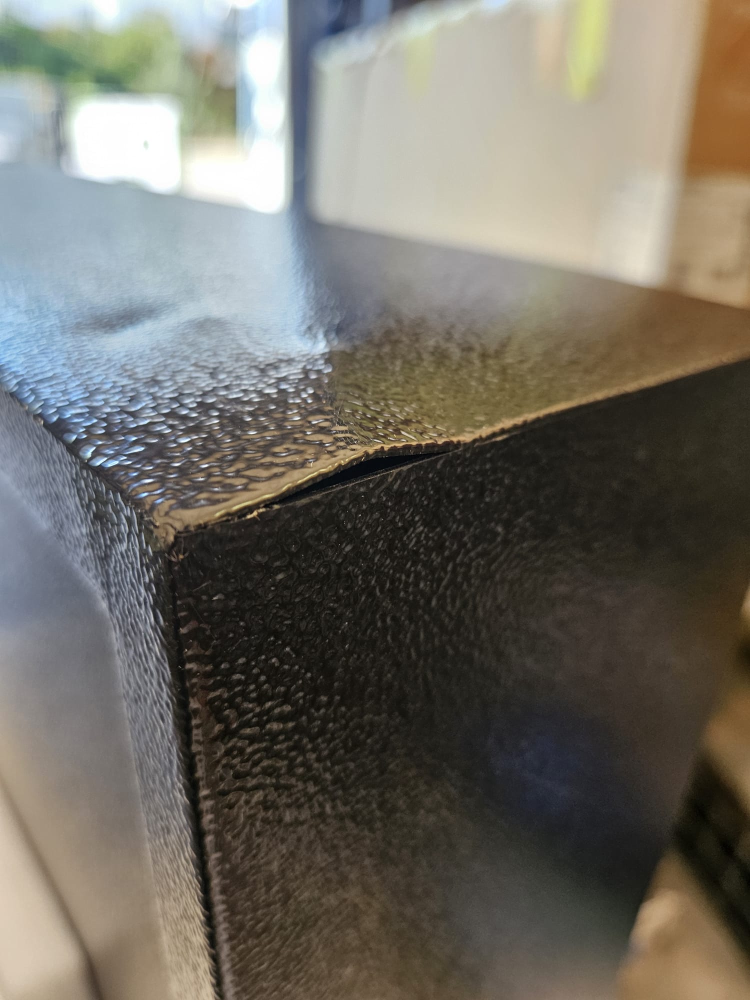 Schrank, Metall, Schwarz, Struktur, Kante