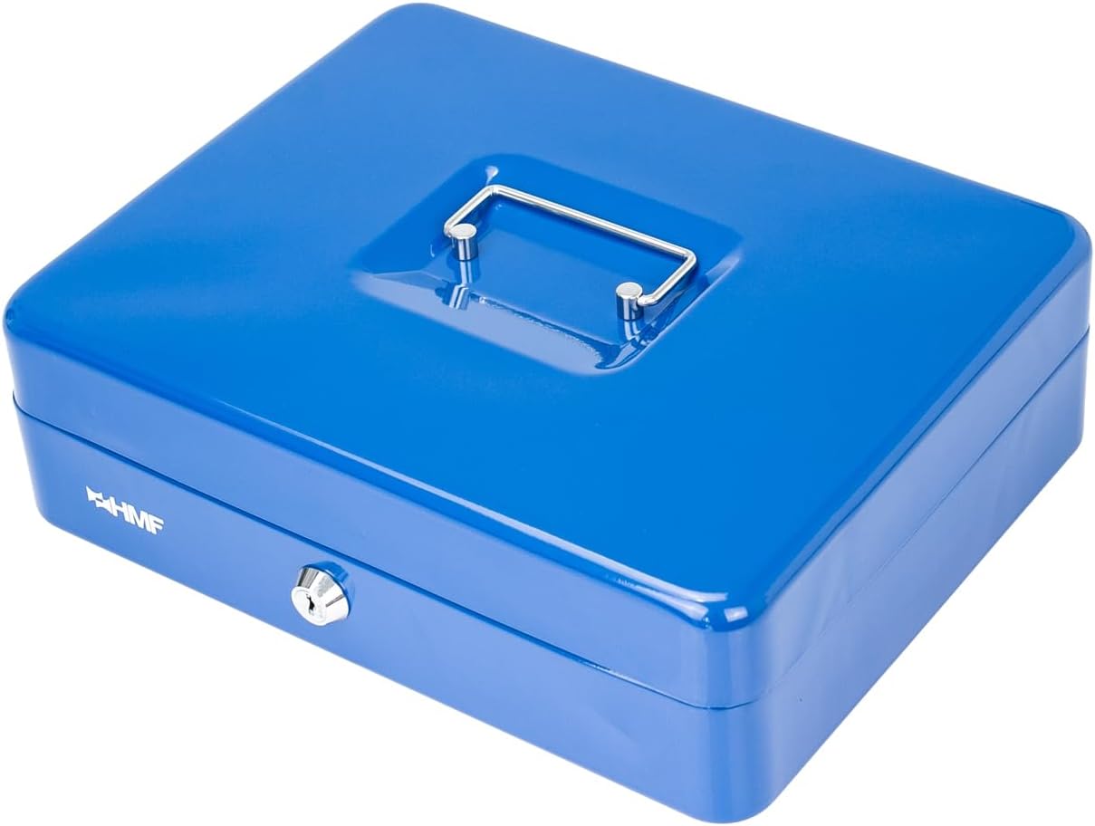 Werkzeugkassette, Metallbox, Schließfach, Sichtbare Schraubverschluss, Blaue Box