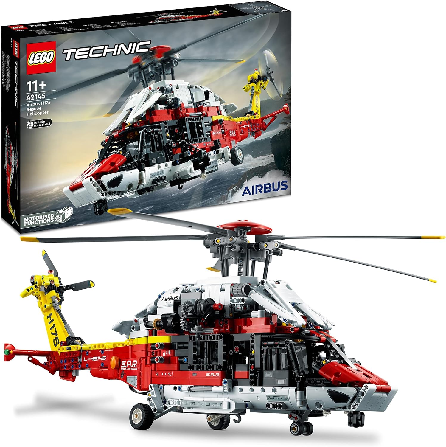 LEGO Technic 42145 Airbus H175 Rettungshubschrauber Modellbausatz Spielzeug Hubschrauber Lernspielzeug LEGO-Technik LEGO-Bausteine LEGO-Sets LEGO-Steine Bausteine Sets Steine