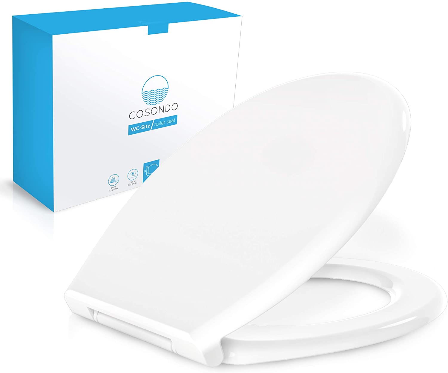 toilet seat, weiß, sanft schließend, verpackte box, Cosondo