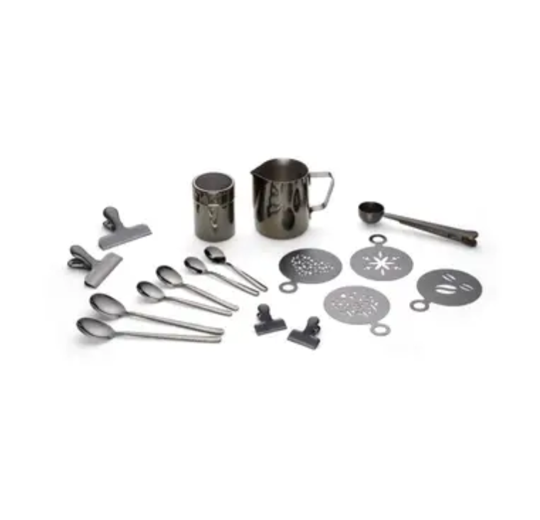 Echtwerk Kaffeezubehör-Set 23tlg 350 ml schwarz