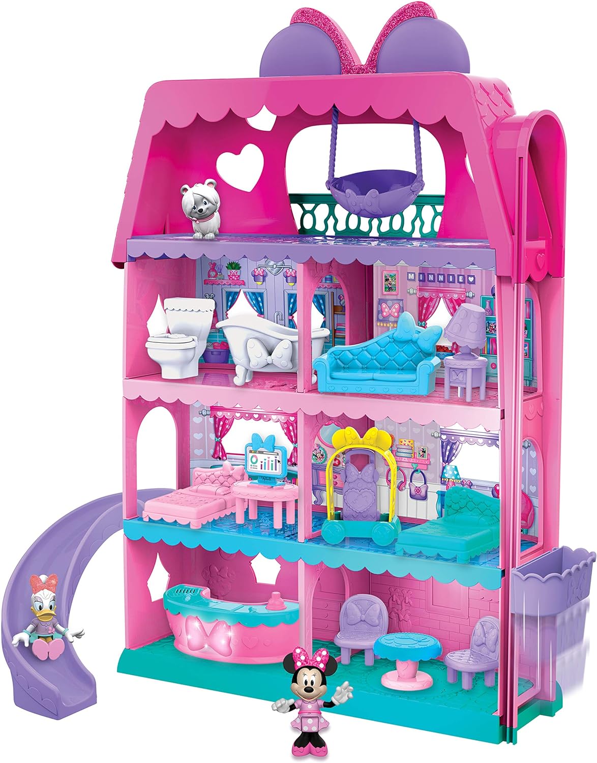 Disney Minnie Mouse Bow-Tel Hotel Puppenhaus Spielset Licht