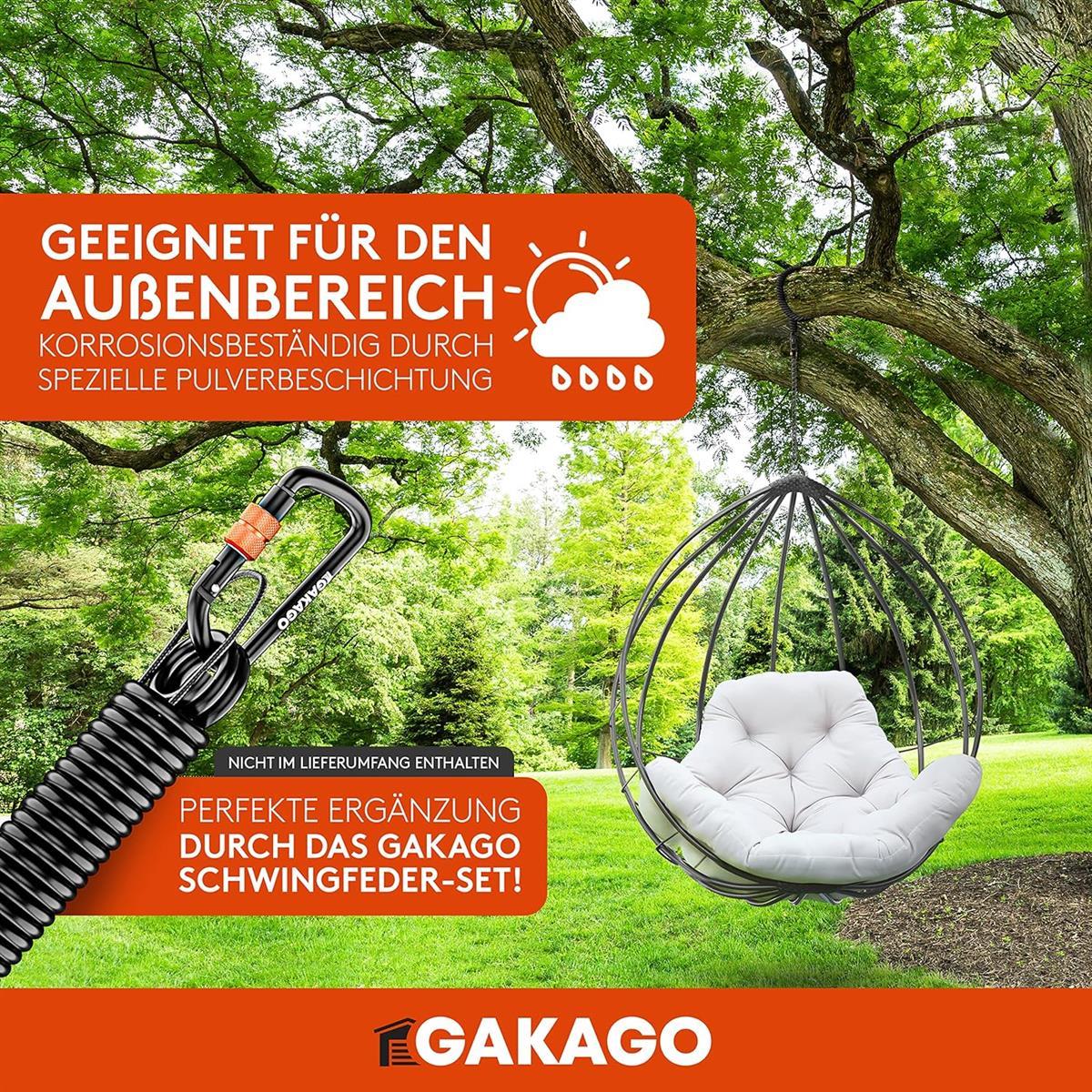 Gakago Verlängerungskette als Hängesessel Kette Schaukel Verlängerung Boxsack Halterung 100cm 360Grad schwarz