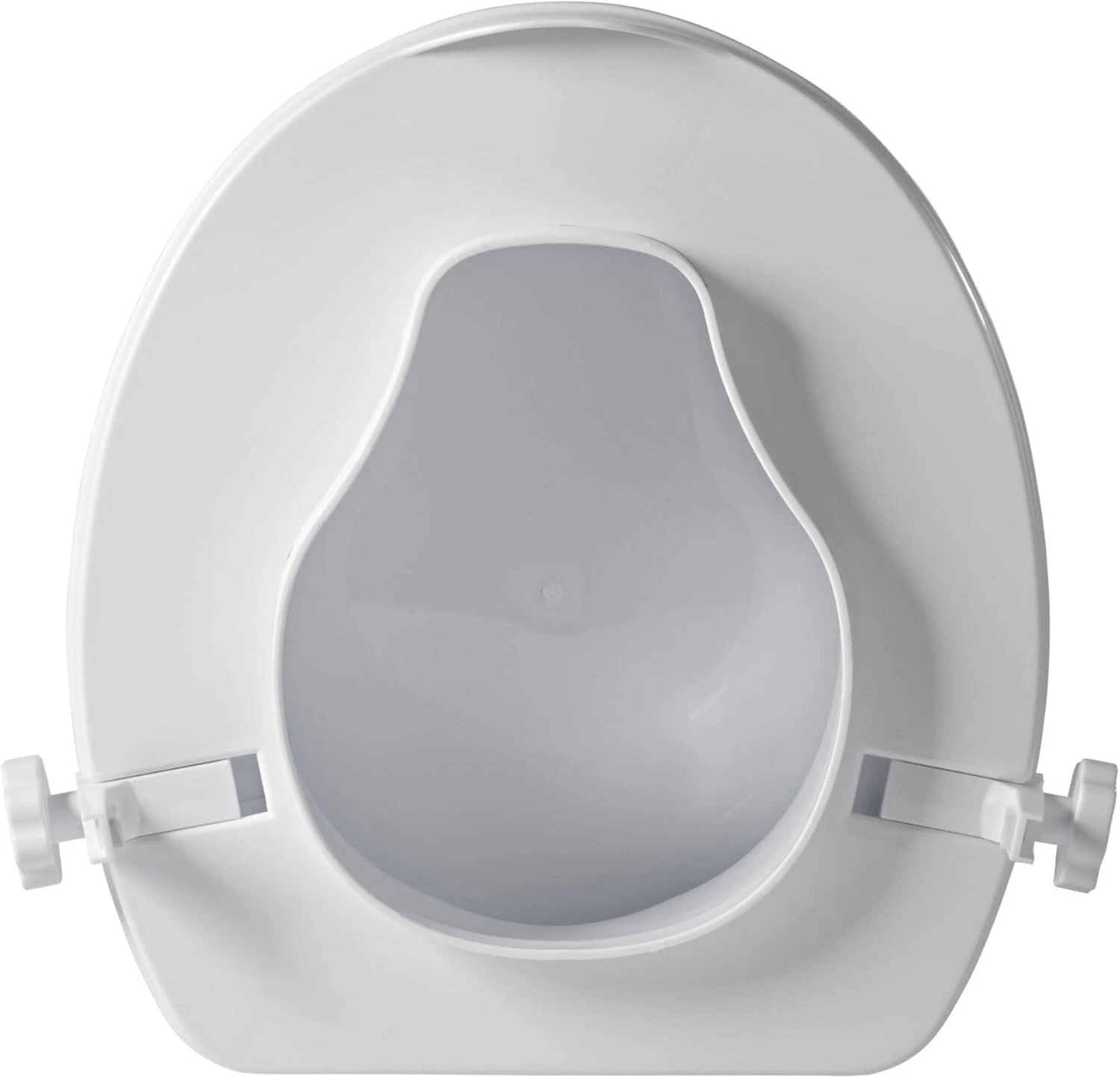 Toilettsitz, Sanftschluss, verstellbare Scharniere, Weiß, ovale Form