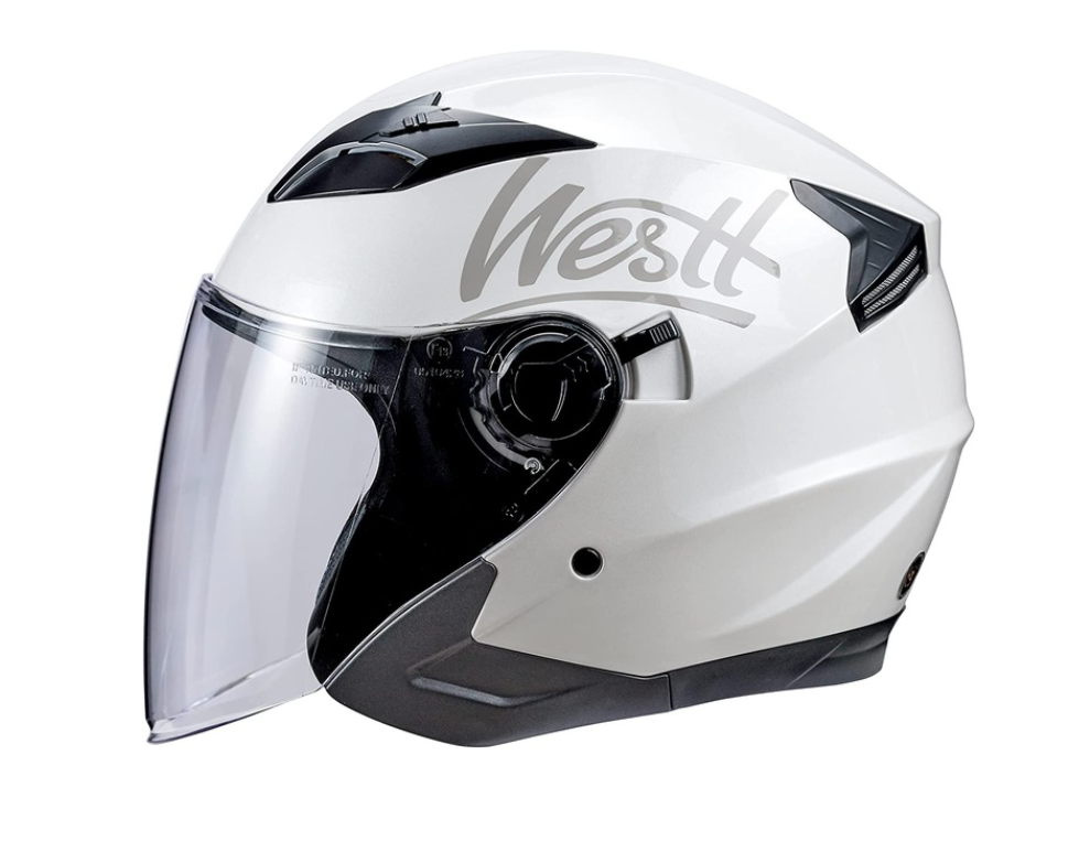 Westt Motorradhelm M 57-58 cm White Sturzhelm - Motorroller Helm