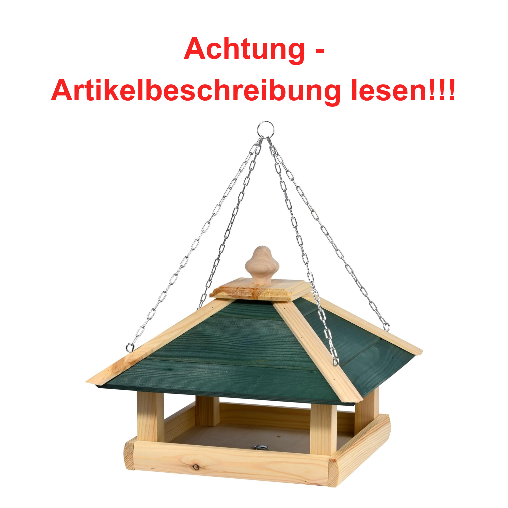 Dobar Vogelfutterhaus Narsaq mit Kette zum Aufhängen Futterstation Wildvogelfutterplatz #D261