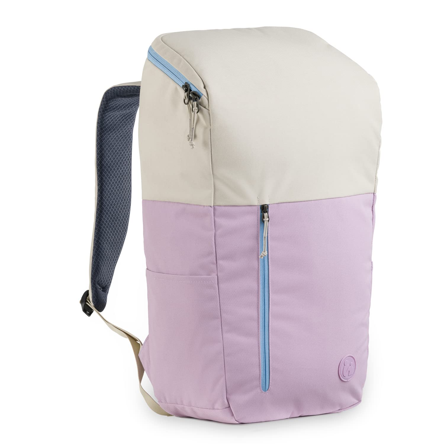 Hauck 5248183 deuter Rucksack Pack N Walk, Nachhaltiger Wickelrucksack aus 100% recyceltem Polyester, PET-Flaschen, deuter CONTACT, Gurte Verstellbar, Groß - 22 Liter, Laptop Rucksack (Beige-Lavender)