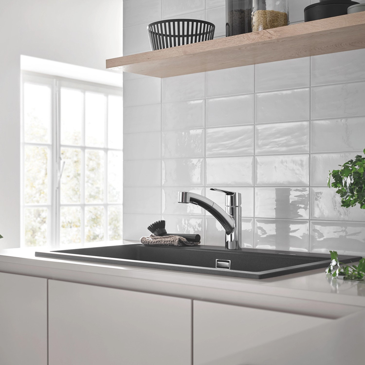 Grohe QuickFix Spültischarmatur Start Chrom mit ausziehbarer Dualbrause