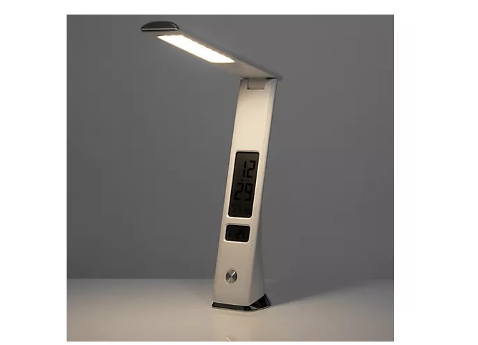 LED-Desk Lamp LCD-Touchdisplay Weckerfunktion Tischlampe Tischleuchte weiß