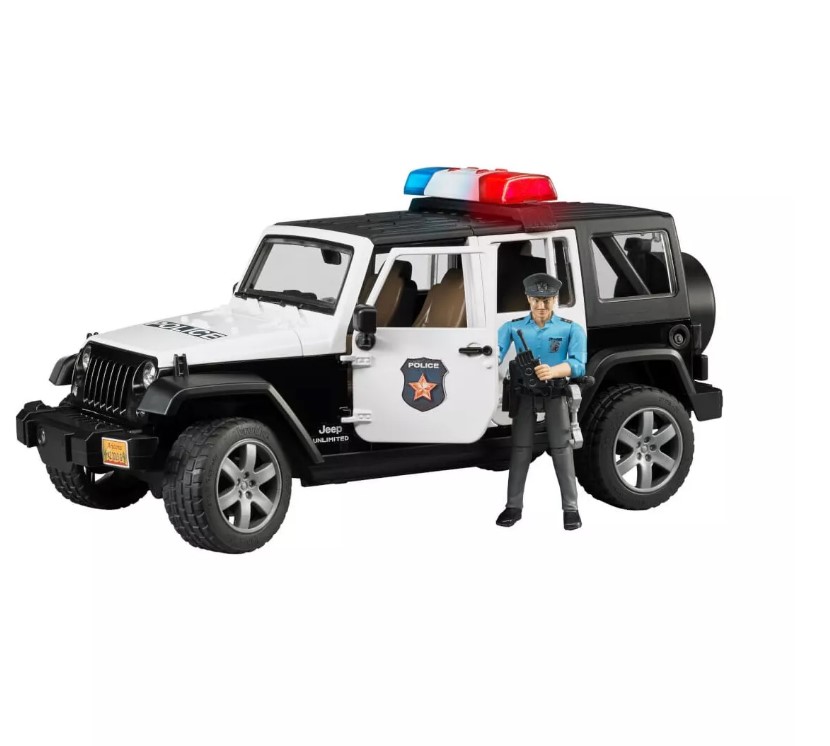 BRUDER 2526 Jeep Wrangler Unlimited Rubicon mit Polizei 1:16