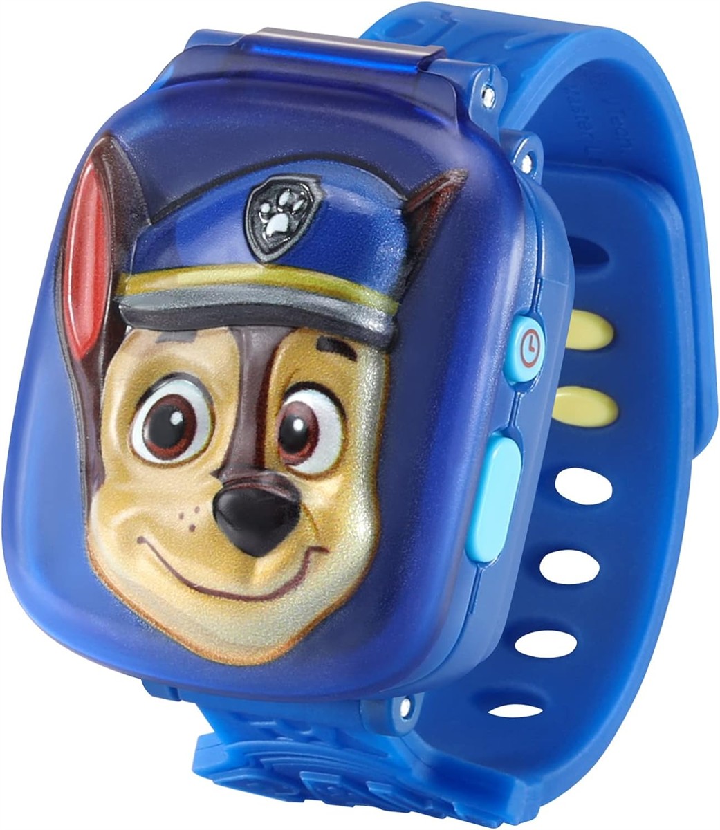 Kinderuhr, Hundemotiv, Bluetooth, Gummi-Armband, Blaue Uhr