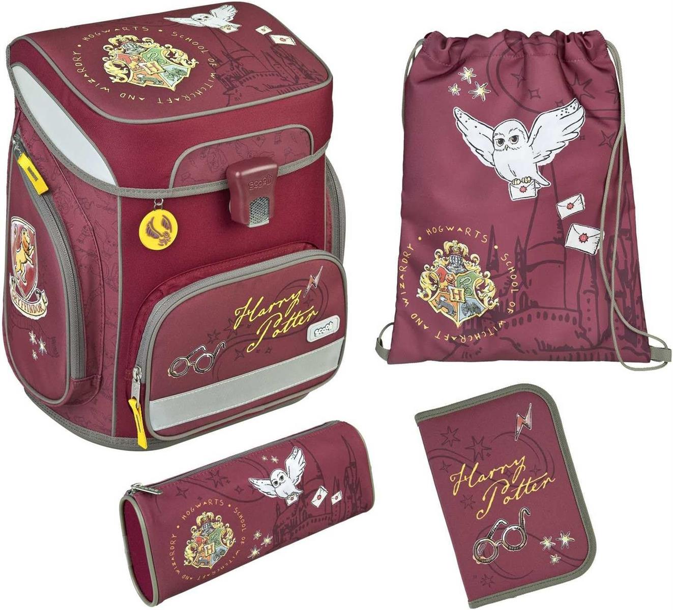 Scooli HPIB8255 EasyFit Schulranzen Set 5 teilig Harry Potter