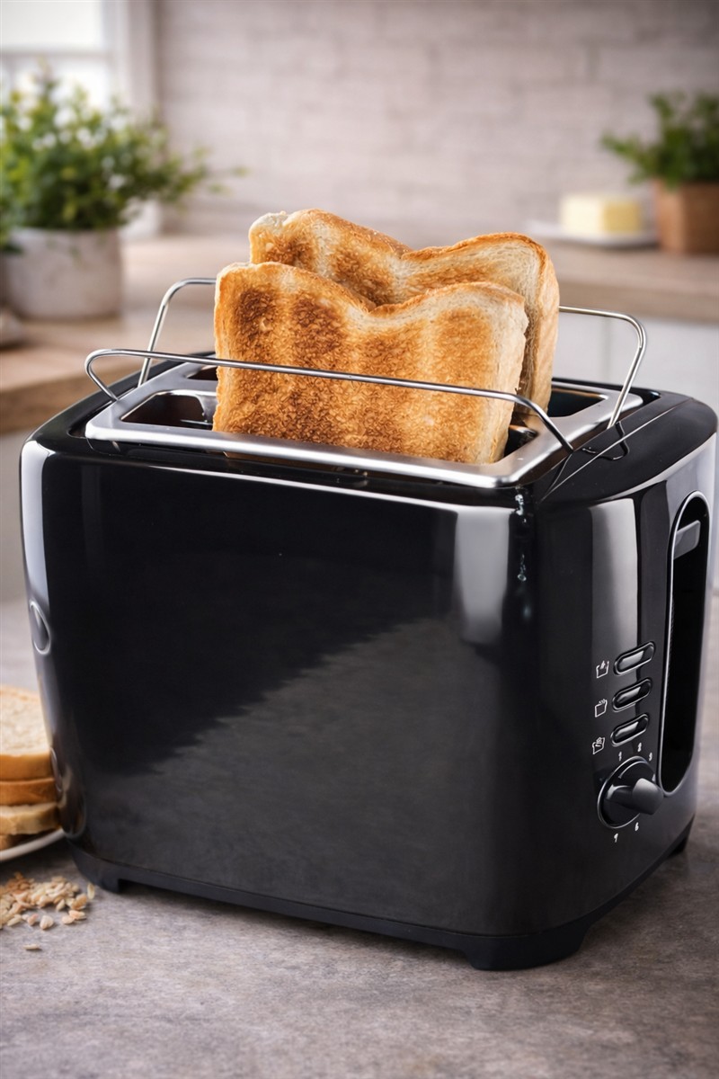 Toaster, Toast, Toastbrot, Schwarz, Küchengerät