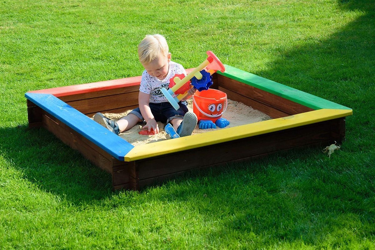 Sandkasten, Spielzeugkasten, Sandspielzeug, Kleinkind, Holzrahmen