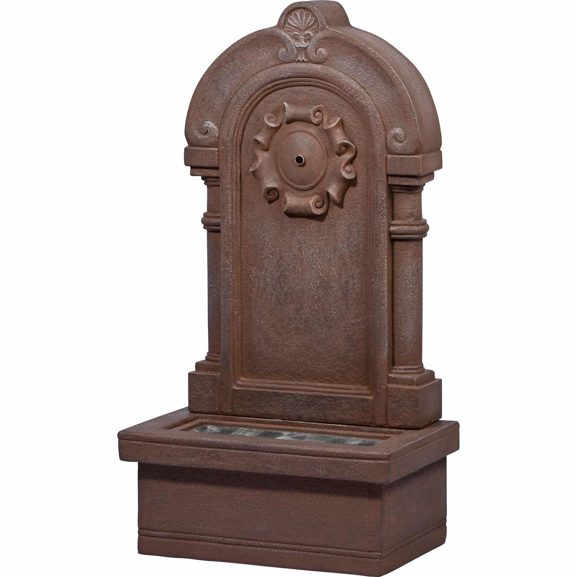 Dobar Gartenbrunnen „Poseidon“ mit LEDs und Solar-Panel