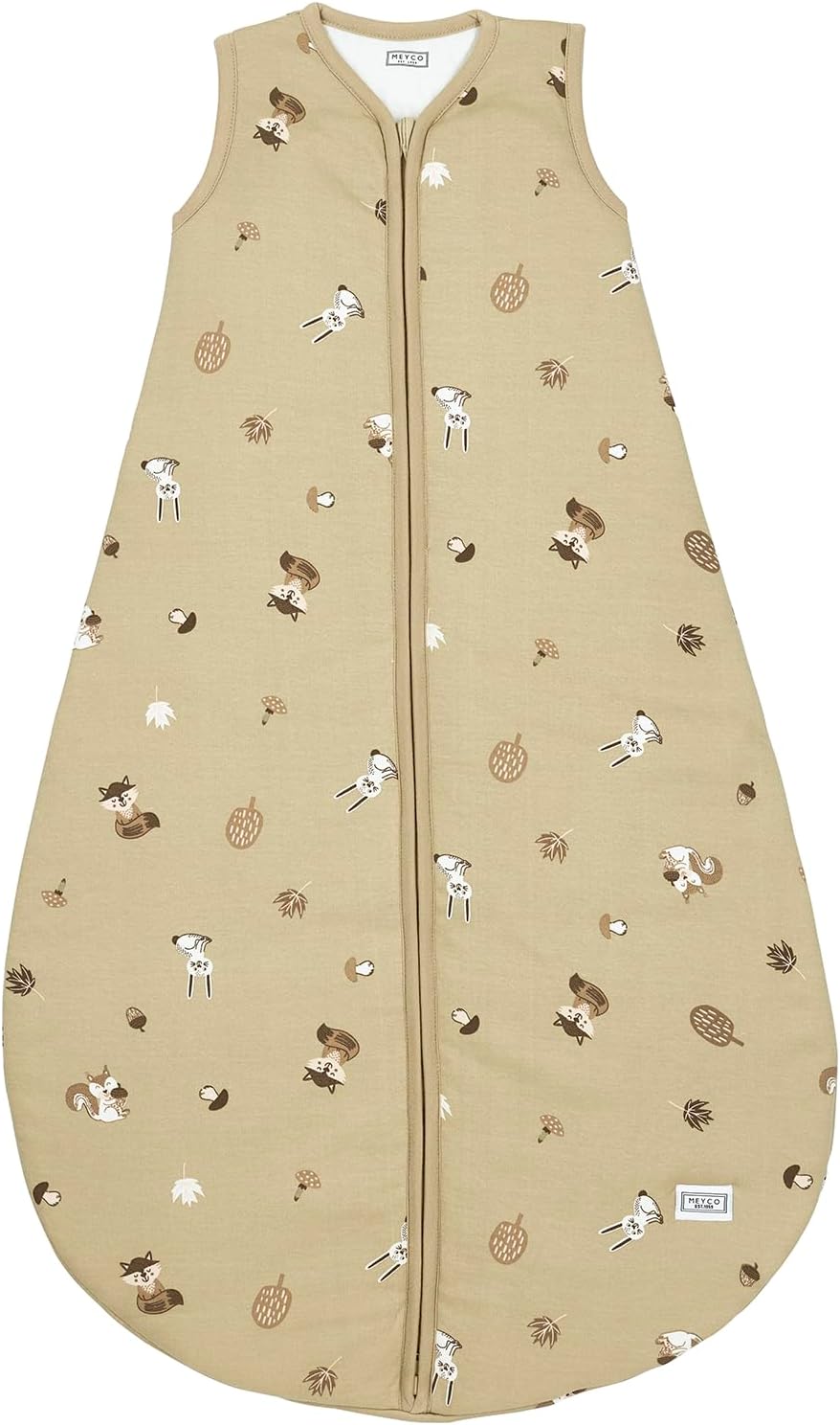 Meyco Schlafsack Jersey Wattiert 62 cm Forest Animals Sand TOG 2,5