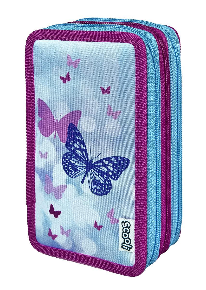 Fly & Sparkle Tripledecker Federmäppchen inkl. Stiften, Radierer, Lineal etc. I Schlampermäppchen im Avengers Design I Etui für die Schule
