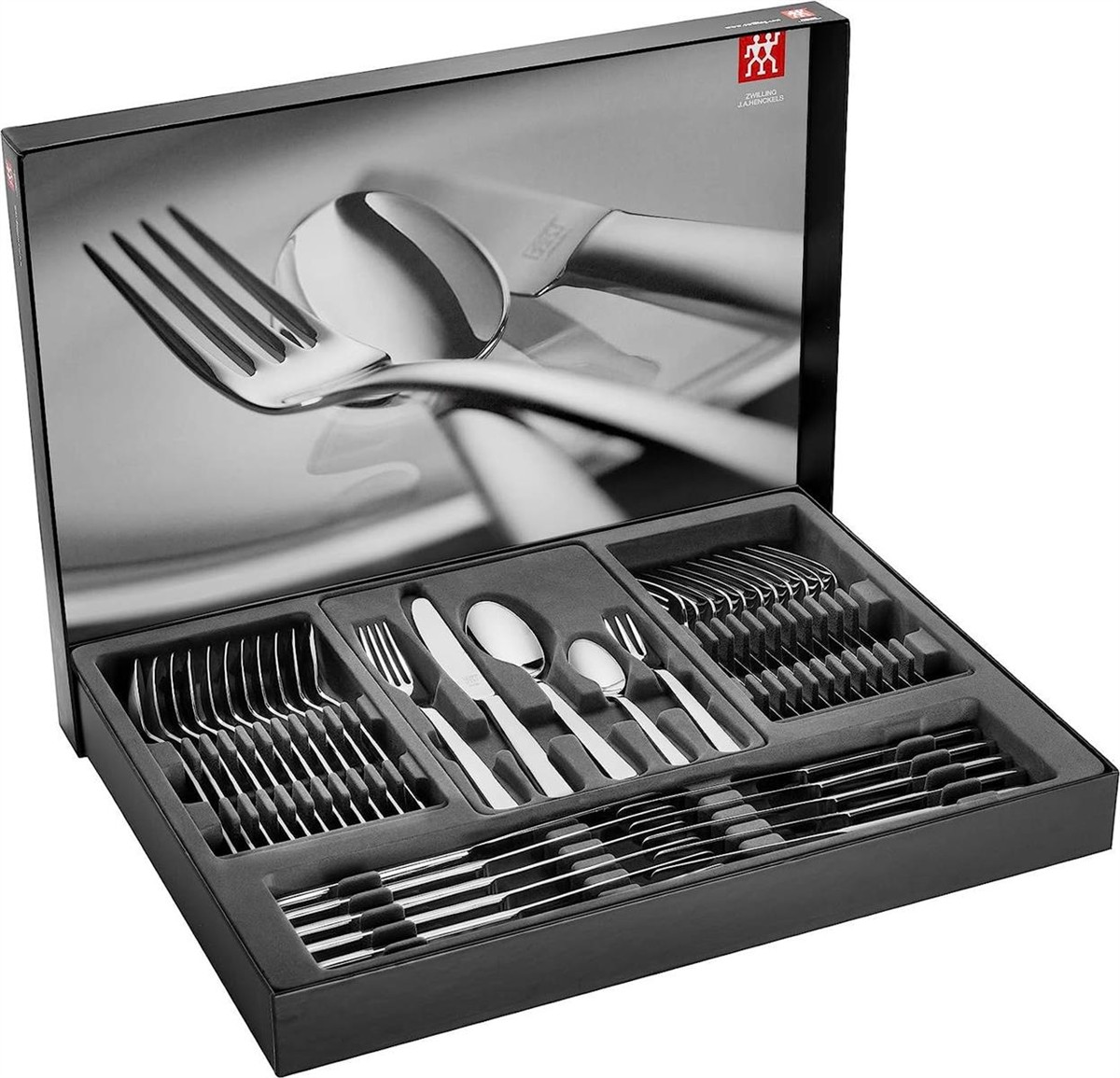Besteckset, Gabeln, Löffel, Messer, Stahlkorpus