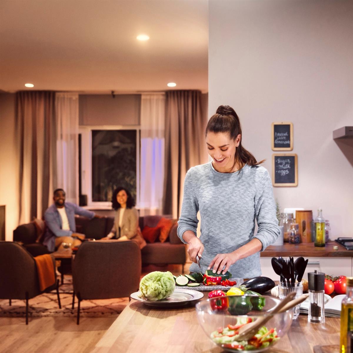 Philips Hue Starter Set 3x Leuchtmittel E27 inkl. Dimmschalter und Hue Bridge
