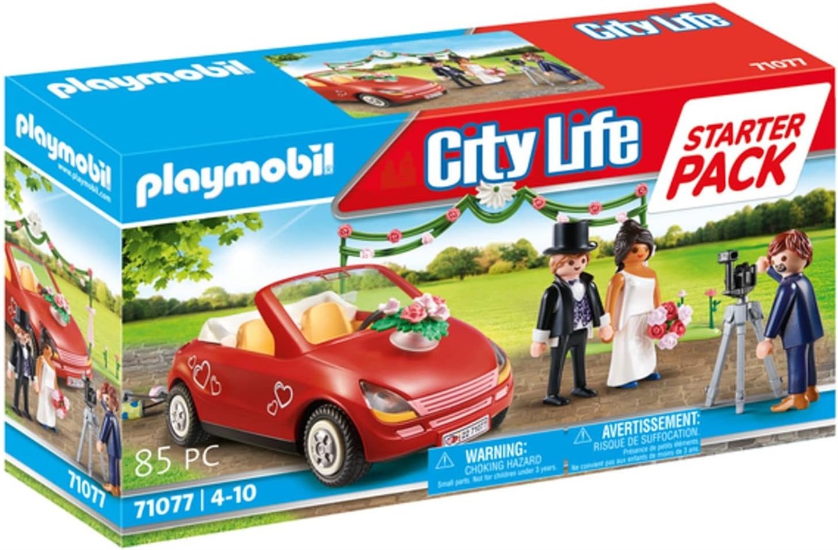 City Life, Starter Pack, Playmobil, Rotes Auto, Hochzeits-Szene
