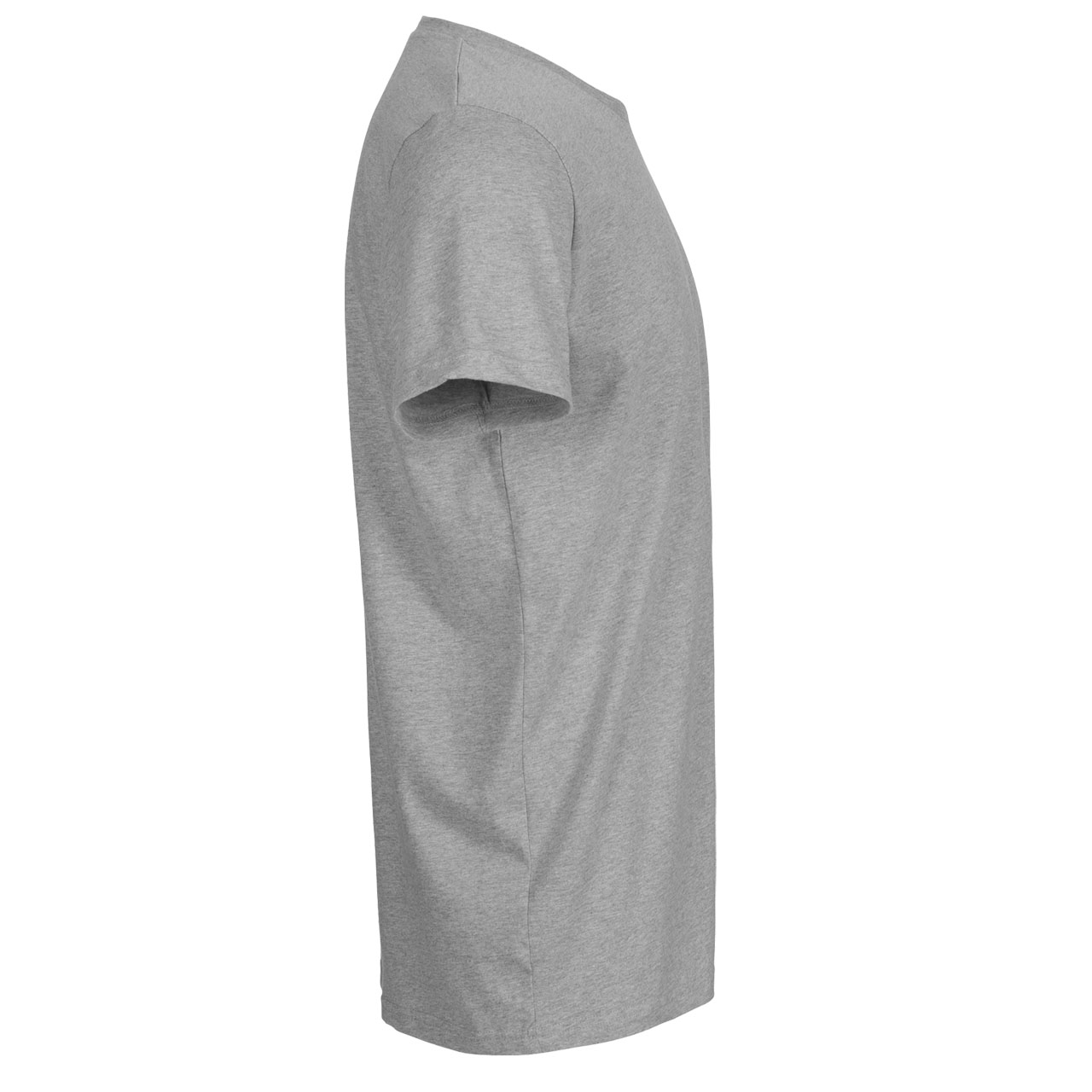 T-Shirt, Kurzarm, Rundhalsausschnitt, Hellgrau meliert, Uni