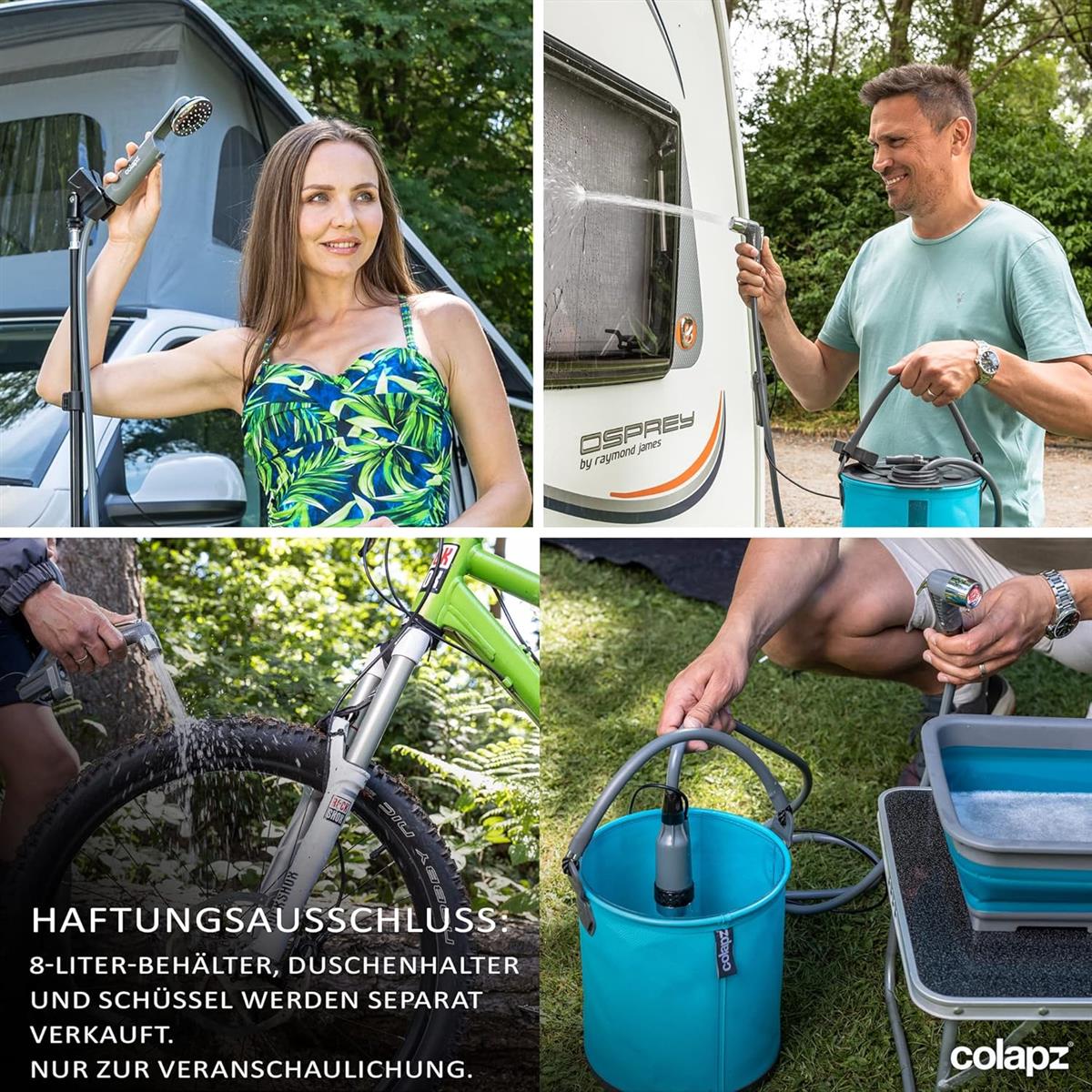 Wiederaufladbare Campingdusche mit Akku Outdoordusche