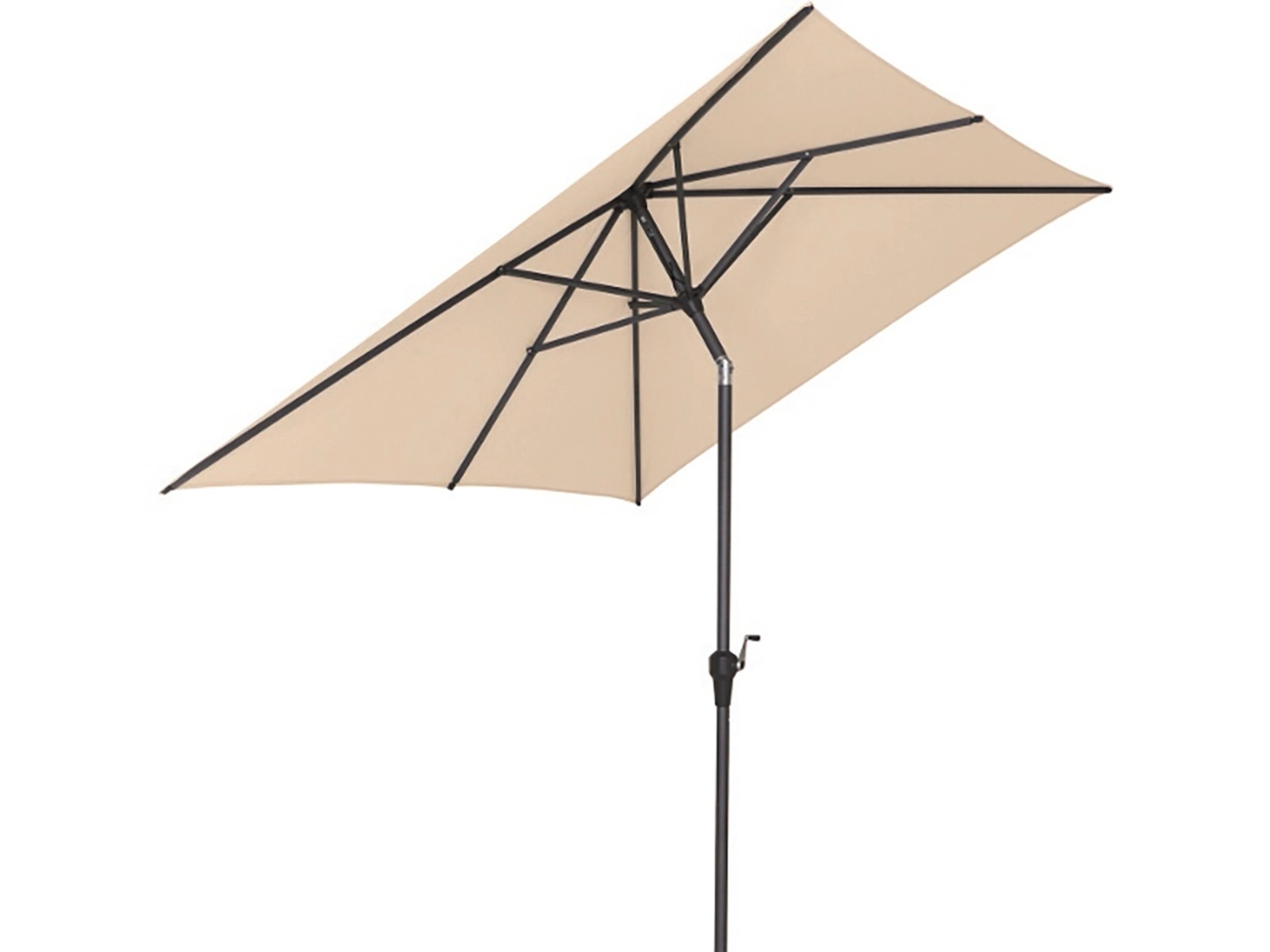 Siena Garden Marktschirm Avio 200 cm x 250 cm Ecru mit Kurbelmechanik