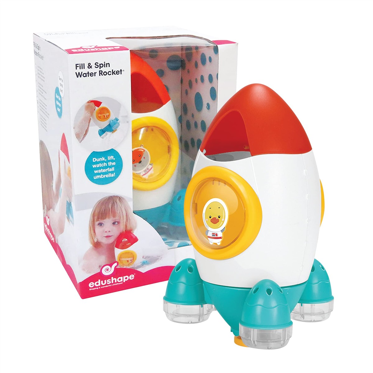 Edushape 525039 Badespielzeug Fill & Launch Wasserrakete