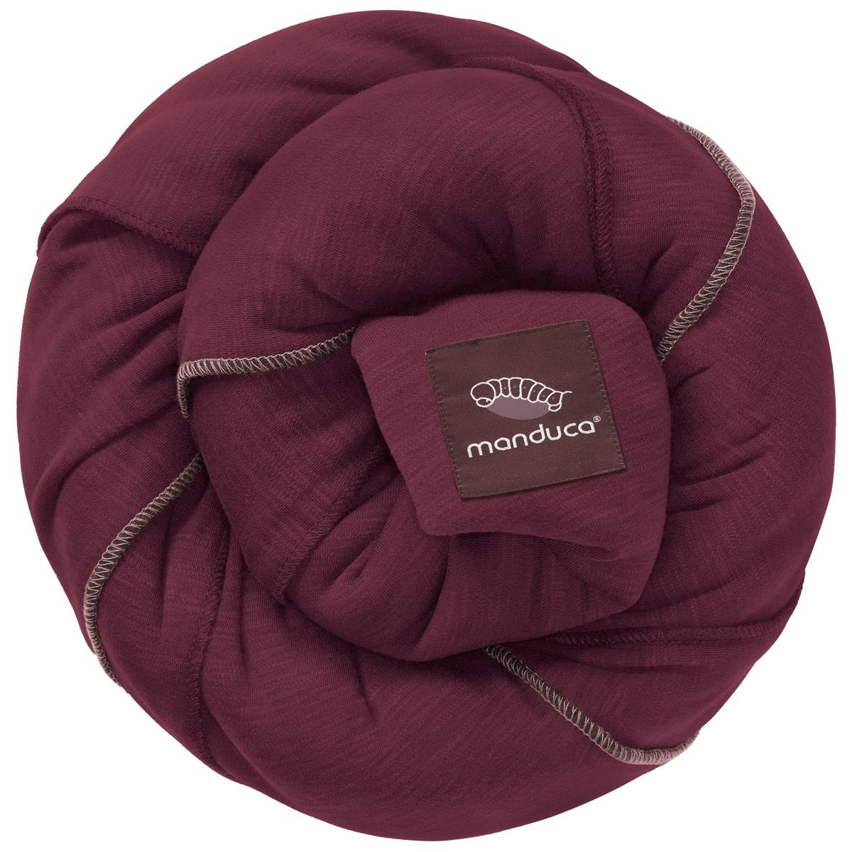 manduca Sling Babytragetuch > Berry < Elastisches Tragetuch für Neugeborene ab Geburt und Kleinkinder bis 15 kg – weiches Jersey Tuch aus Bio-Baumwolle (organic cotton), dunkelrot