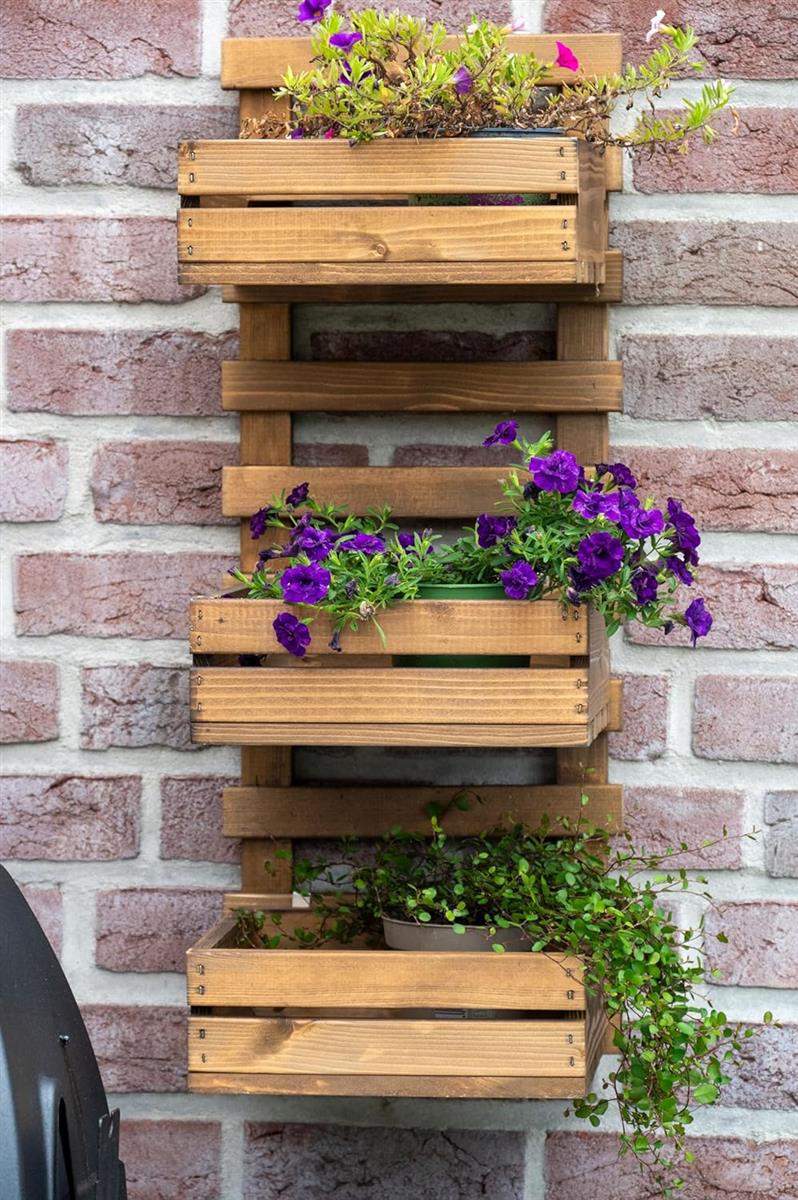 Dobar Blumenleiter 3-stufig braun