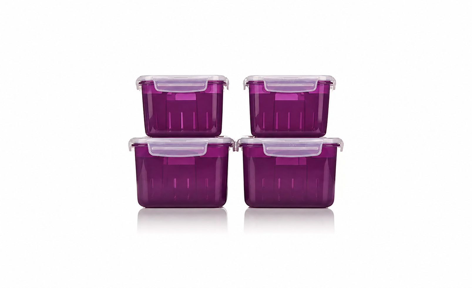 LocknLock 4x Frischhaltedose Vorratsdose Vorratsbox Aufbewahrungdose Lunchbox beere