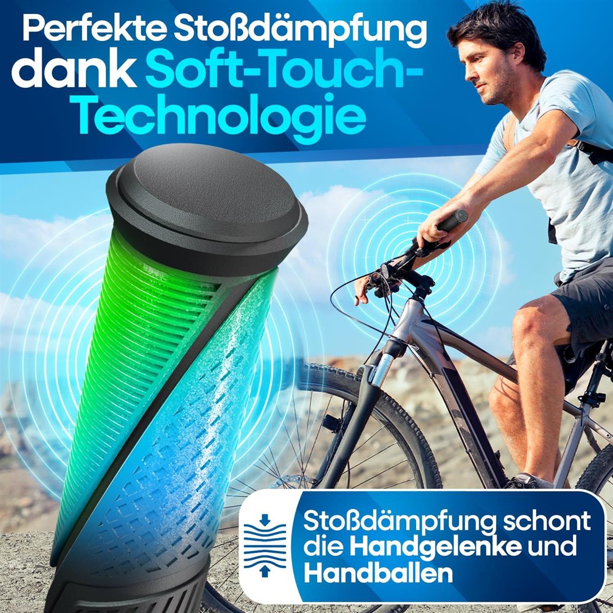 NEXTCOVER Fahrradgriffe Sport ergonomisch mit Comfort Grip Lenkergriffe Fahrrad Griffe