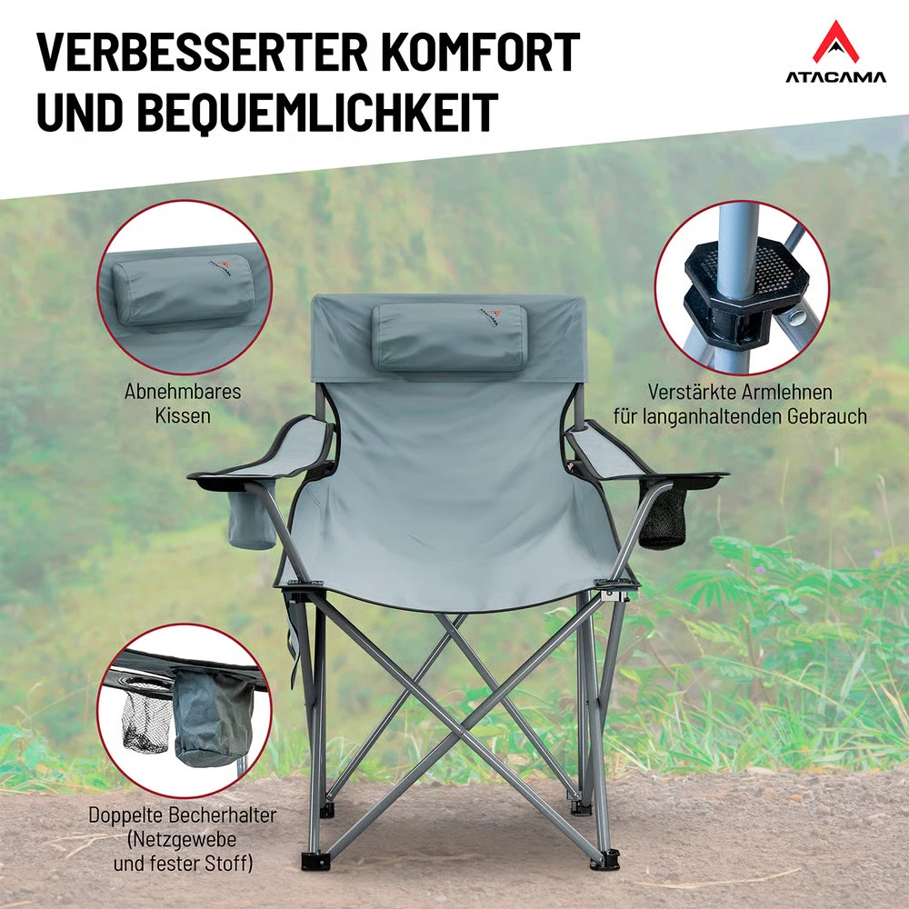 Atacama Faltstuhl mit Lehne, Campingstuhl