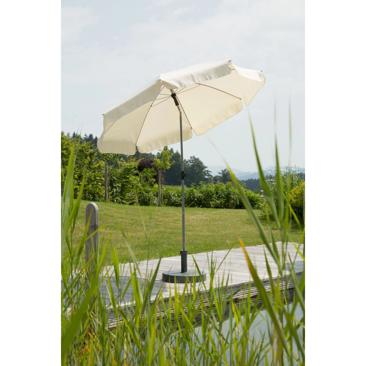 Schneider Sonnenschirm Locarno Natur Ø 150 cm