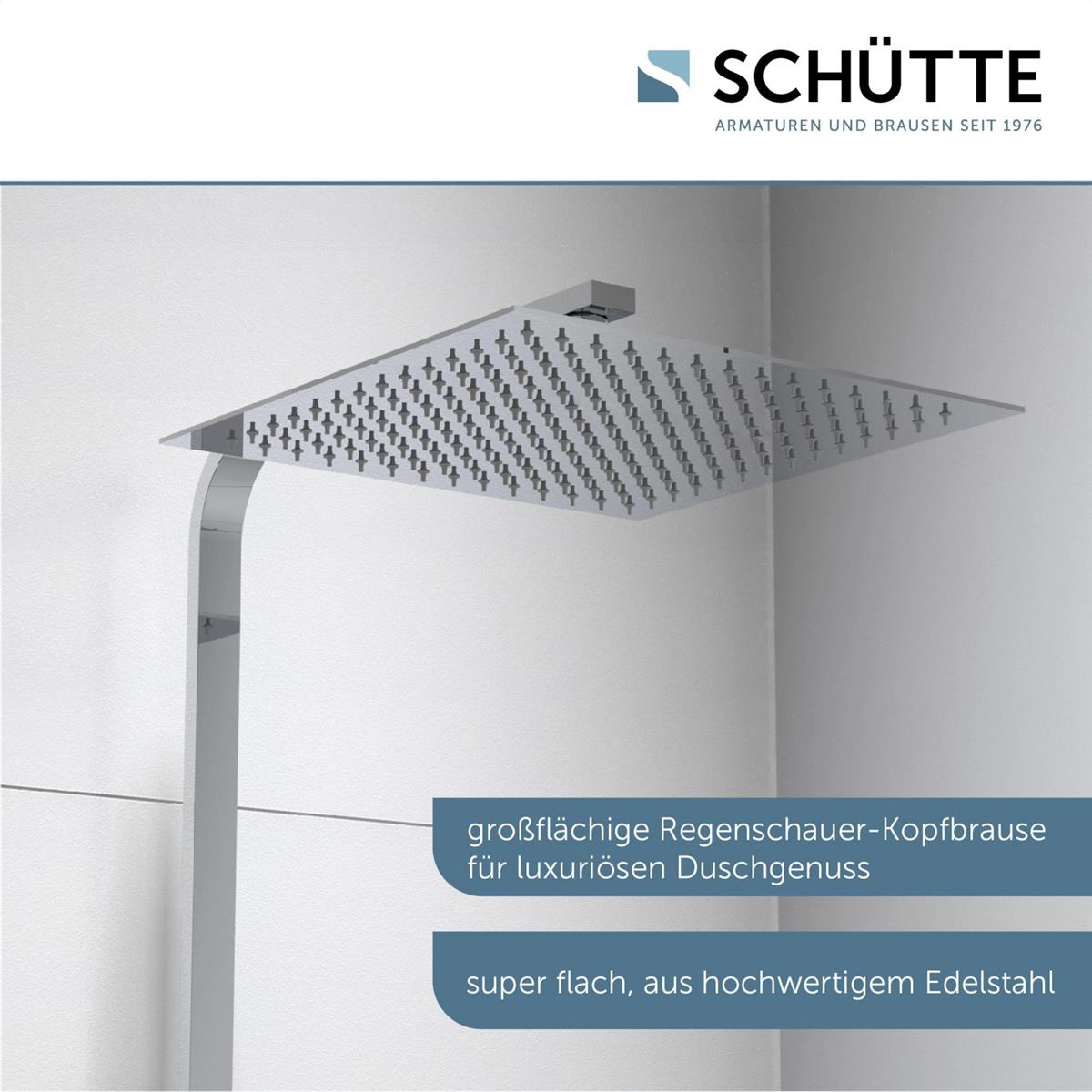 Schütte Überkopf Brauseset Ocean mit Thermostat Ablage Chrom Weiß