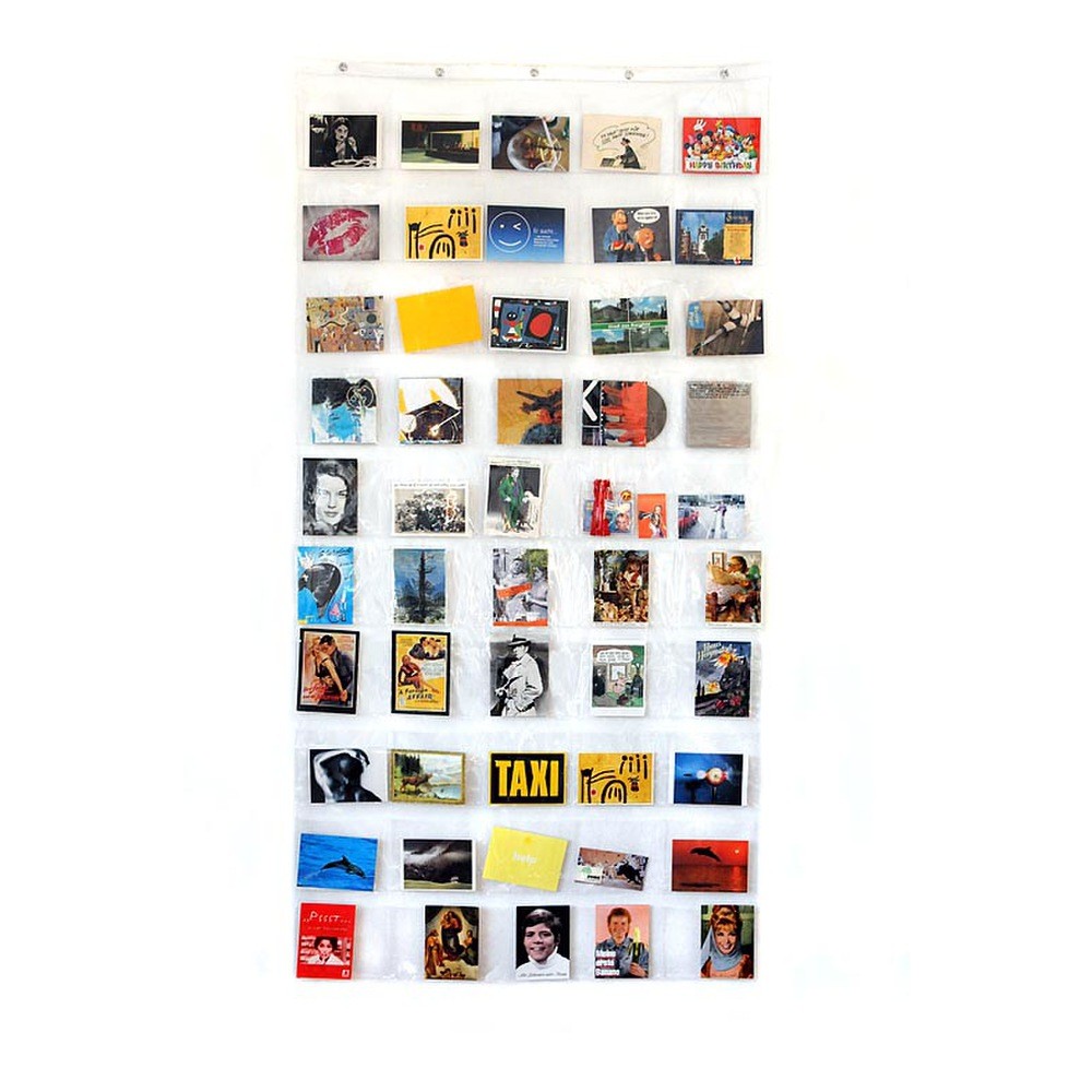 Wandorganizer, Postkartenhalter, transparente Taschen, Kunststoff, Wandmontage