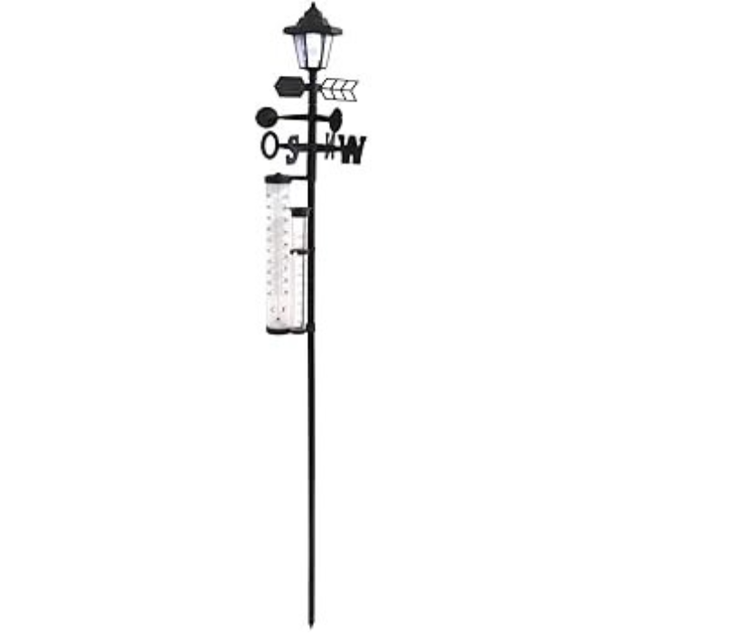 Solar Wetter Station 5in1 Leuchte Wind Richtung Stärke Regen Thermometer